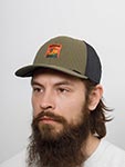 Бейсболка DJINNS арт. 6P TrueFit Resting Man (оливковый / черный)